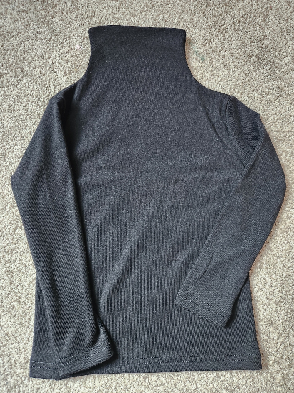 SHEIN Black Long Sleeve Funnel Neck Top